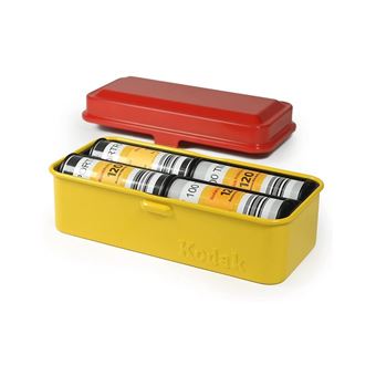 Boîtier portable grand format Kodak pour 135 films Rouge et jaune