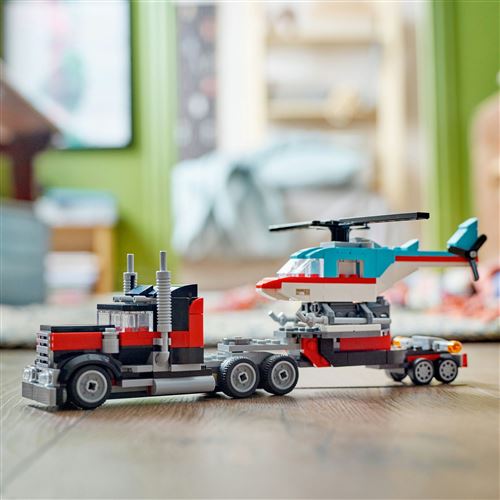 Lego Creator Le Camion Remorque Avec Hélicoptère (31146)