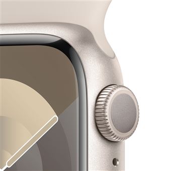 Apple Watch Series 9 GPS 41 mm Boîtier en aluminium Stellaire avec bracelet sport Stellaire - M/L