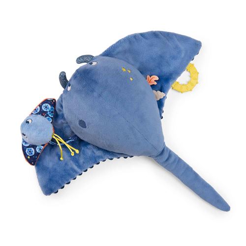 Animal en peluche Moulin Roty Grande raie d’activités Les aventures de Paulie