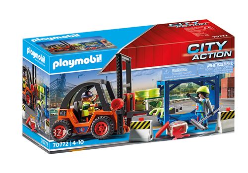 Playmobil City Action 70772 Chariot Élévateur avec Cargaison