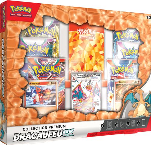 Carte à collectionner Pokémon Coffret Collection Premium Dracaufeu ex État correct - Pokémon reconditionné disponible sur Fnac