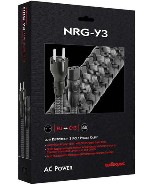 Câble d'alimentation PC Audioquest NRG-Y3 1 m Noir