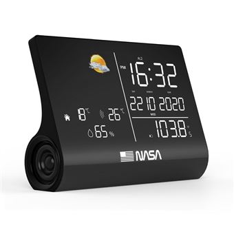 Station météo et enceinte Bluetooth Nasa WSP1300 avec radio-réveil