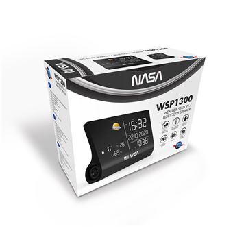 Station météo et enceinte Bluetooth Nasa WSP1300 avec radio-réveil Noir