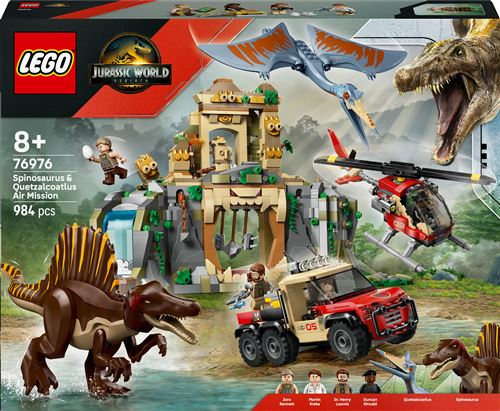 LEGO® Jurassic World 76976 Mission aérienne avec le spinosaure et le quetzalcoatlus - vue 1