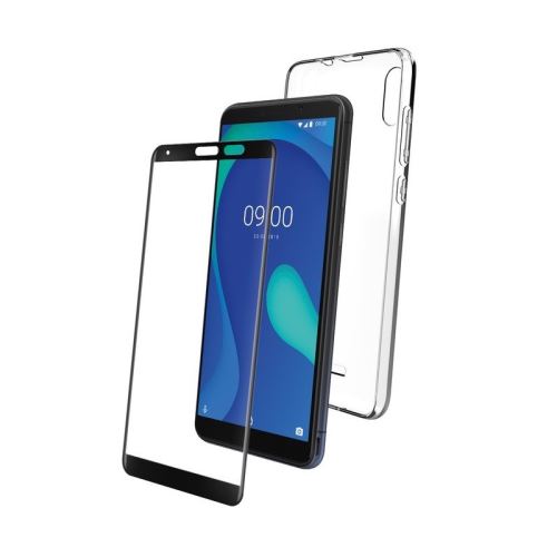 Pack de protection Wiko Coque souple transparente + Verre trempé pour Y 80