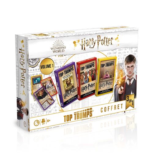 Coffret multi-jeux Top Trumps 3 en 1 Harry Potter Volume 1