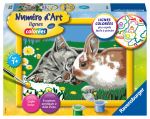 Jeu créatif Ravensburger Numéro d'Art Petit Chaton et son compagnon lapin