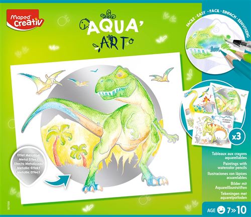 Maped Creative Multicolore Dessin Et Coloriage Enfant Aqua'art Dinosaures