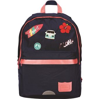 Sac à dos scolaire Tann's Patch Amy Taille L Bleu marine