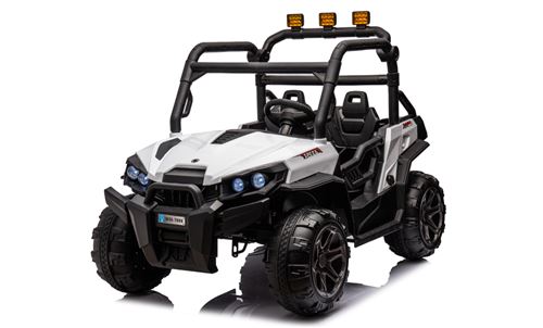 Voiture 2 places Turbo Challenge Tout terrain avec R/C Blanc