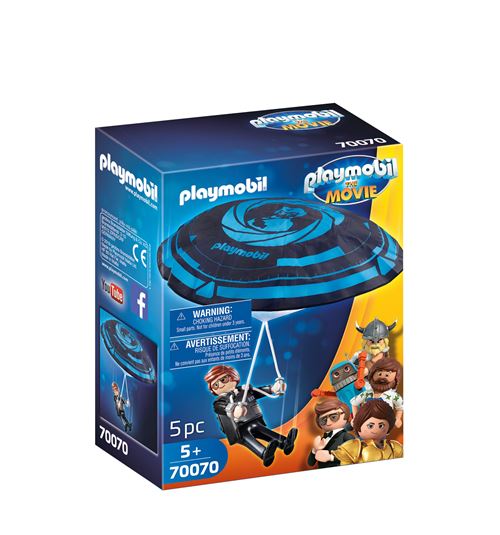 PLAYMOBIL THE MOVIE REX DASHER + PARACHUTE