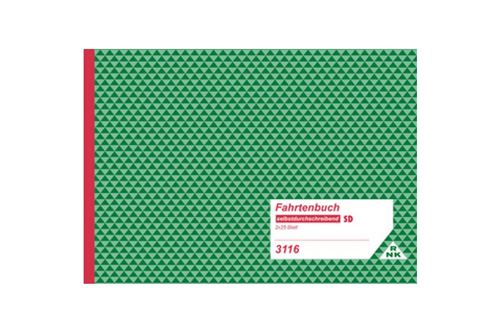 Fahrtenbuch für lkw rnk a5 2x25bl. sd rnk vordruckverlag 3116
