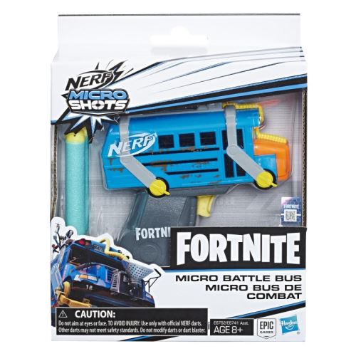 Pistolet Nerf Micro Shots Fortnite Micro Bus de Combat Bleu