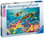 Puzzle 1000 pièces Ravensburger Le monde sous-marin bleu