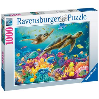 Puzzle 1000 pièces Ravensburger Le monde sous-marin bleu