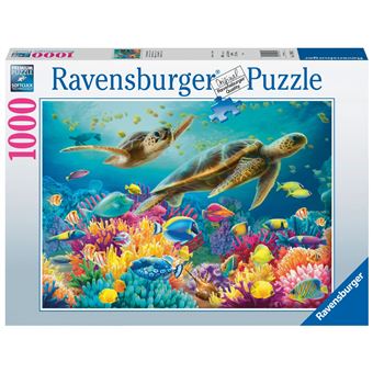 Puzzle 1000 pièces Ravensburger Le monde sous-marin bleu