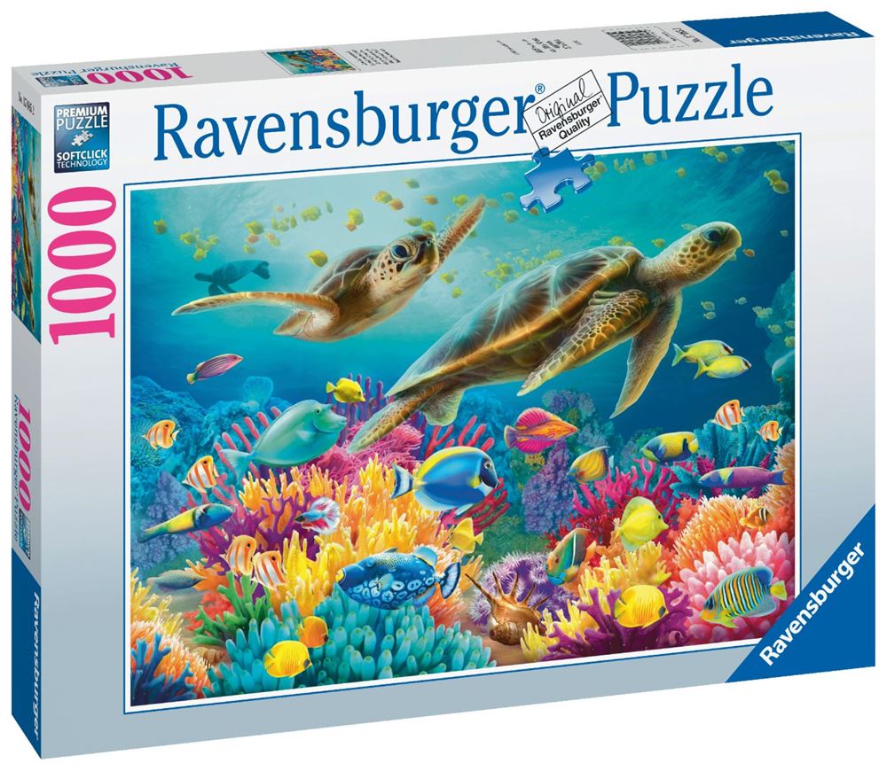Puzzle 1000 pièces Ravensburger Le monde sous-marin bleu - Puzzle - Achat &  prix