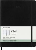 Agenda scolaire Moleskine 2022 2023 Semainier très grand format Souple Noir