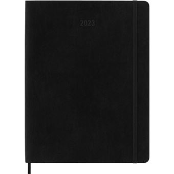 Agenda scolaire Moleskine 2022 2023 Semainier très grand format Souple Noir