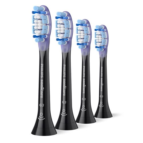 Brossettes Dentaires Philips Sonicare Hx9054/88 Lot De 4 Têtes De Brosse à Dents Standard Noir