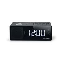Lenco CR-525BK - Radio-réveil FM avec lecteur USB et chargeur USB - Noir