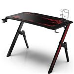 Bureau Gaming Alpha Omega Players Noir et rouge