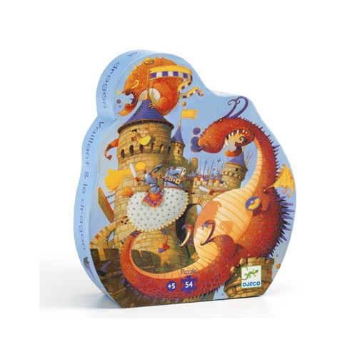 Puzzle 54 pièces Djeco Vaillant et le dragon