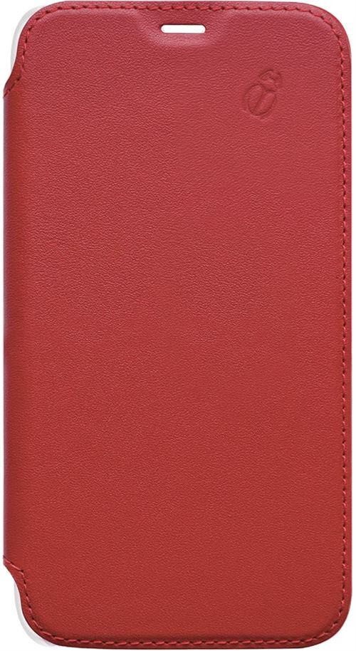 Etui folio en cuir Beetlecase Rouge pour iPhone X