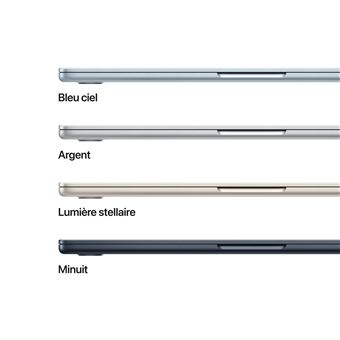 Apple MacBook Air 13'' 256 Go SSD 16 Go RAM Puce M4 CPU 10 cœurs GPU 8 cœurs Argent
