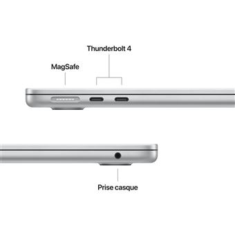 Apple MacBook Air 13'' 256 Go SSD 16 Go RAM Puce M4 CPU 10 cœurs GPU 8 cœurs Argent
