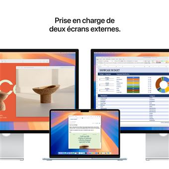 Apple MacBook Air 13'' 256 Go SSD 16 Go RAM Puce M4 CPU 10 cœurs GPU 8 cœurs Argent