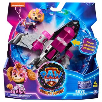 Figurine Paw Patrol La Pat' Patrouille Stella avec véhicule The Mighty Movie