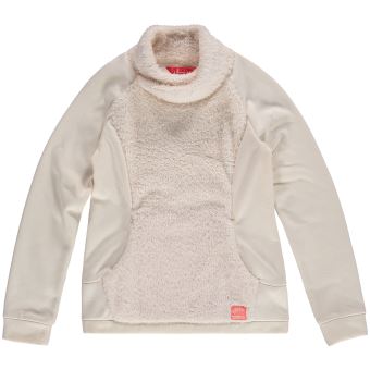 Sweats à Capuche Fille Poivre Blanc Veste Polaire Micro Fleece Sweater 1540 White Fille 458350