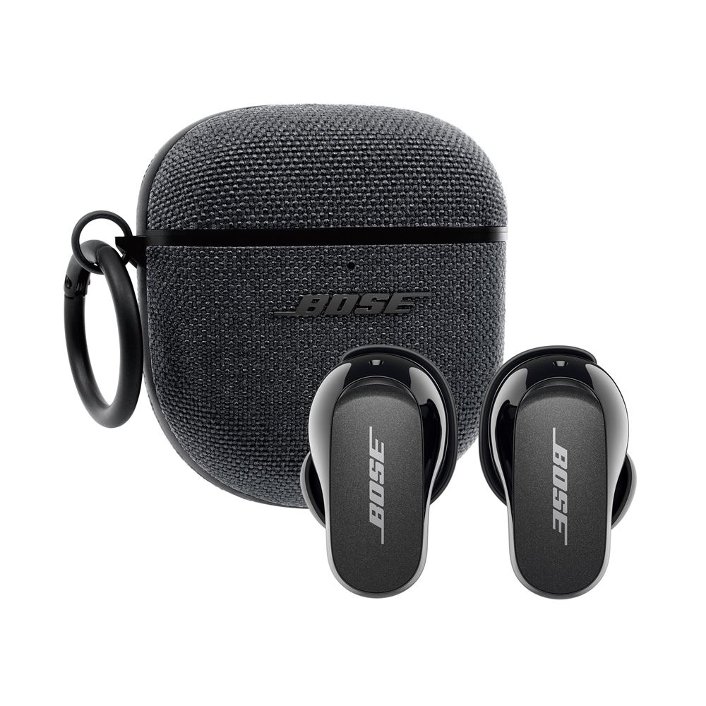 Pack écouteurs Bose Earbuds II Noir et etui de protection en tissu Noir Ecouteurs