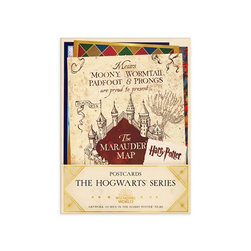 Set de 20 cartes postales MinaLima Harry Potter Série designs de Poudlard