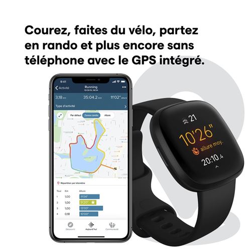 Fitbit shops versa gps intégré