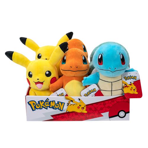 Peluche Pokémon Kanto First Partners Modèle aléatoire