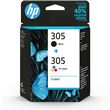 Pack de 2 Cartouches d'encre HP 305 Noir et Trois Couleurs
