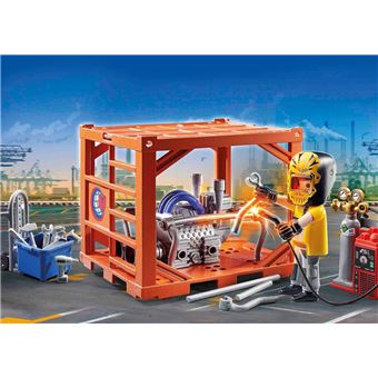Playmobil City Action 70774 Ouvrier et conteneur