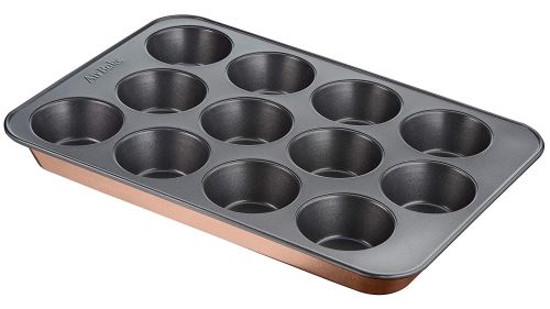 Moule 12 muffins Tefal Airbake 29X41 cm Anti-adhésif Acier Marron
