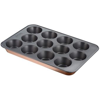 Moule 12 muffins Tefal Airbake 29X41 cm Anti-adhésif Acier Marron - 1