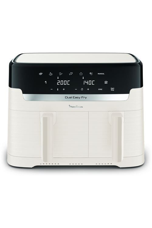 Friteuse Sans Huile Moulinex Easy Fry Dual EZ901AF0-Ra Collection Ivoire Blanc 8L Reconditionné