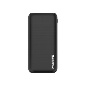 Batterie Externe X-MOOVE Powergo Challenge Noir 10.000mAh x2 USB et 1 USB-C