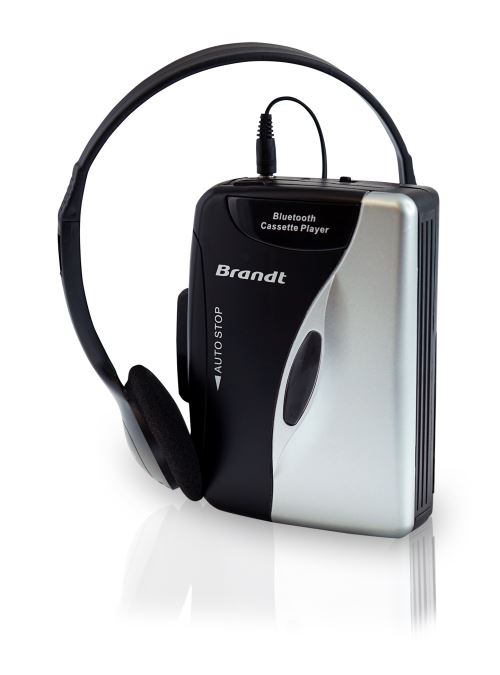 Pack Fnac Lecteur K7 Bluetooth Brandt + Cassette Compilation '80 Noir et  gris