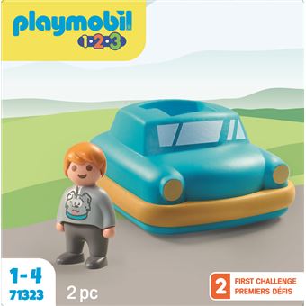 Playmobil 1.2.3. 71323 Enfant avec voiture