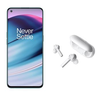 Pack Smartphone OnePlus Nord CE 6,43" 5G 128 Go Double SIM Bleu + Ecouteurs sans fil à réduction du bruit OnePlus Buds Z Bluetooth Blanc