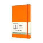 Agenda-carnet 2021 semainier Moleskine Rigide grand format Orange