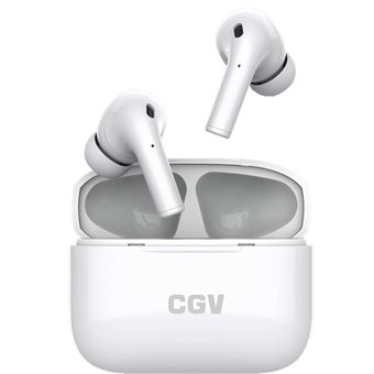 Ecouteurs sans fil Bluetooth True Wireless CGV Hel Blanc - 1